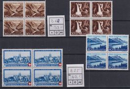 M40) Pro Patria 4.Block B25, B59, B69, B70, postfrisch