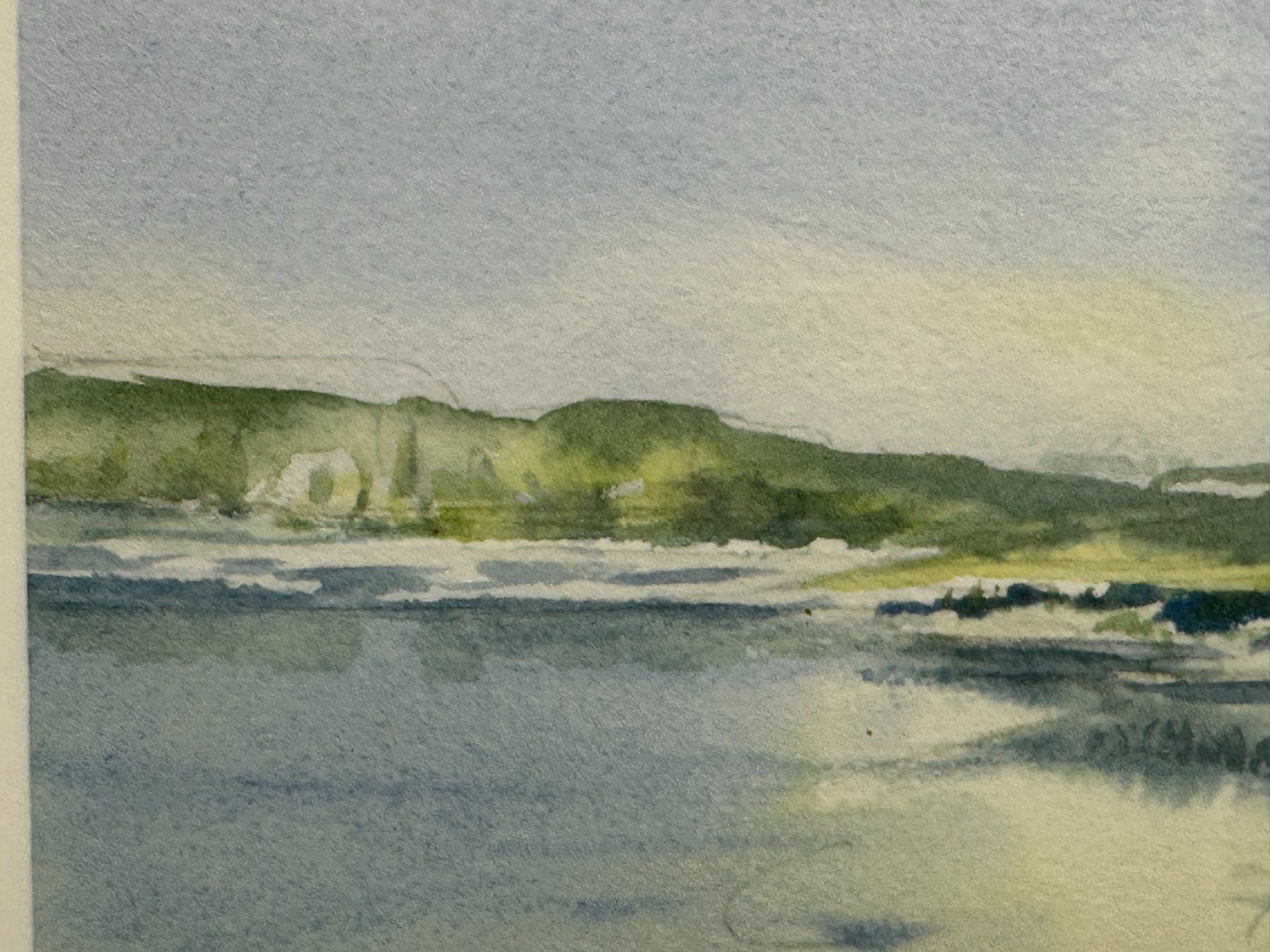 Dipinti: Pascal GONTHIER - Aquarelle originale paysage Lac Léman – Usato da Morges venduto da vintix 5