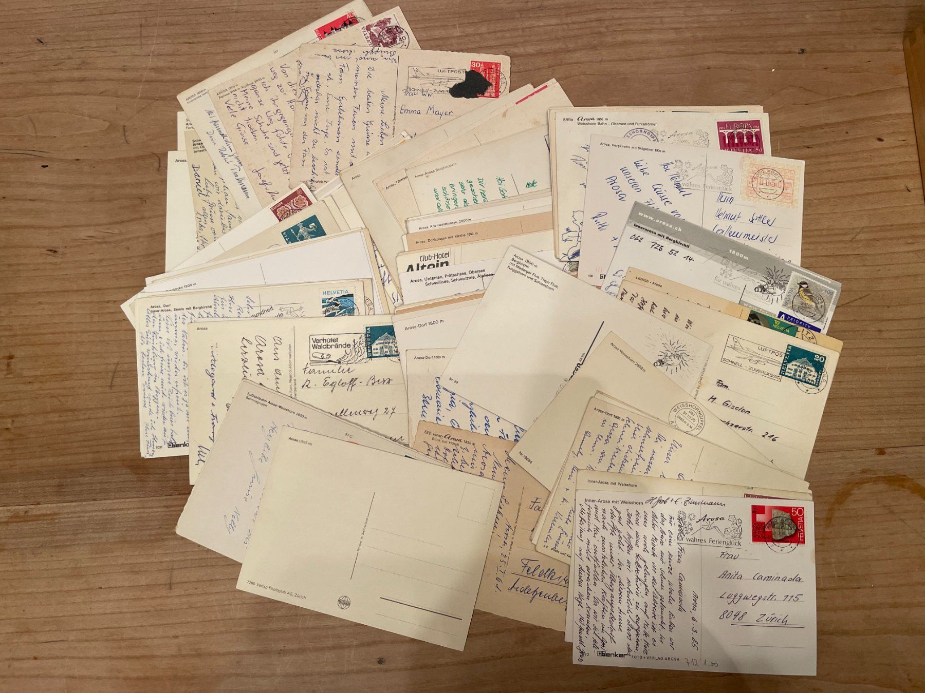 Cartoline postali: AK GR 70 Ansichtskarten von Arosa und Umgebung – Usato da Thal venduto da Danny82 1