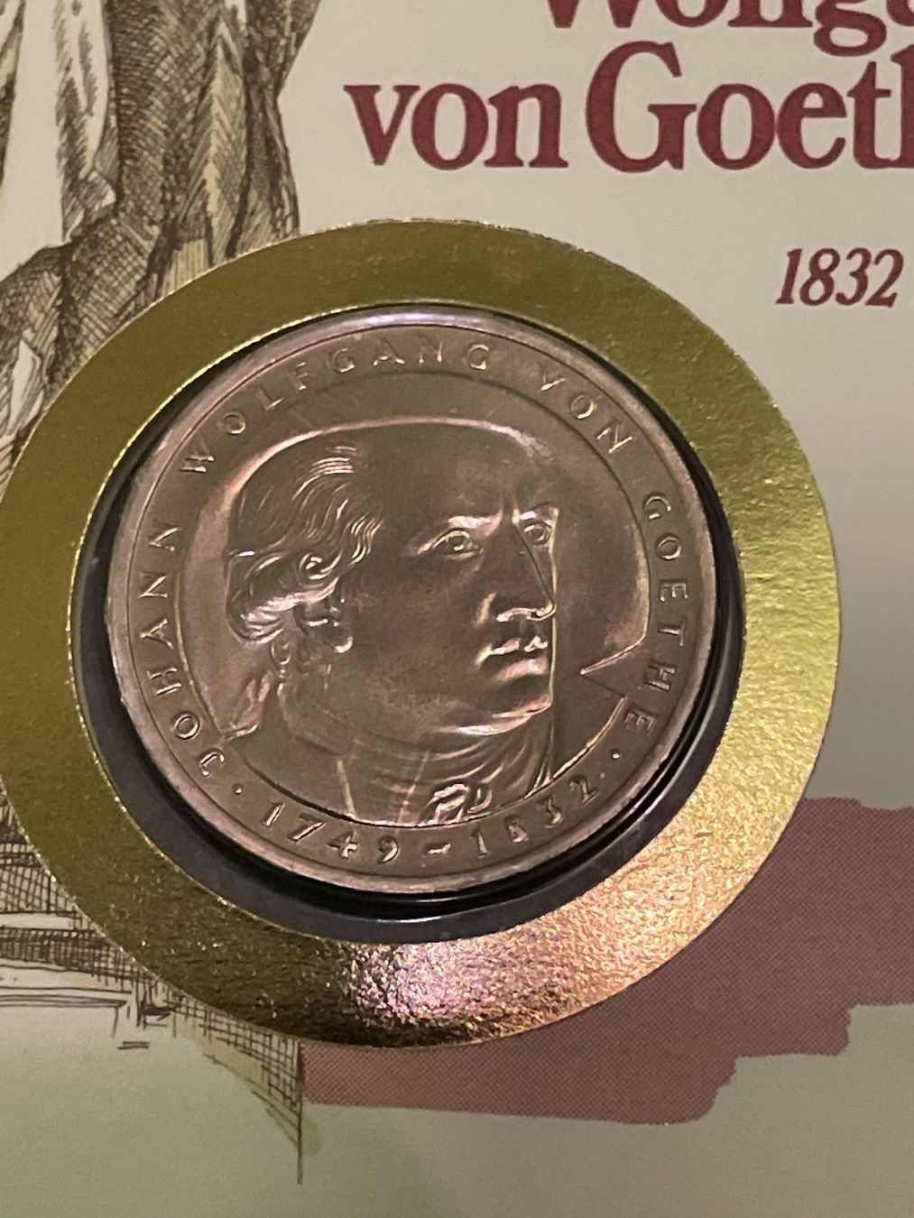 Tutti le monete: Numisbrief J.W von Goethe 150. Todestag – Nuovo (secondo la descrizione) da Schlossrued venduto da Julio25 1