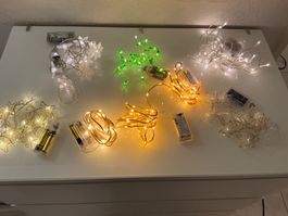 8 Lichterketten Batteriebetrieben Weihnachten Deko