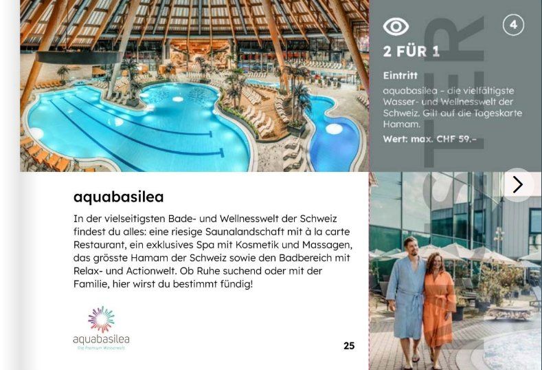Aqua Basilea – 2 für 1 Eintritt (Swiss Coupon Pass 2025) (Neu und ...