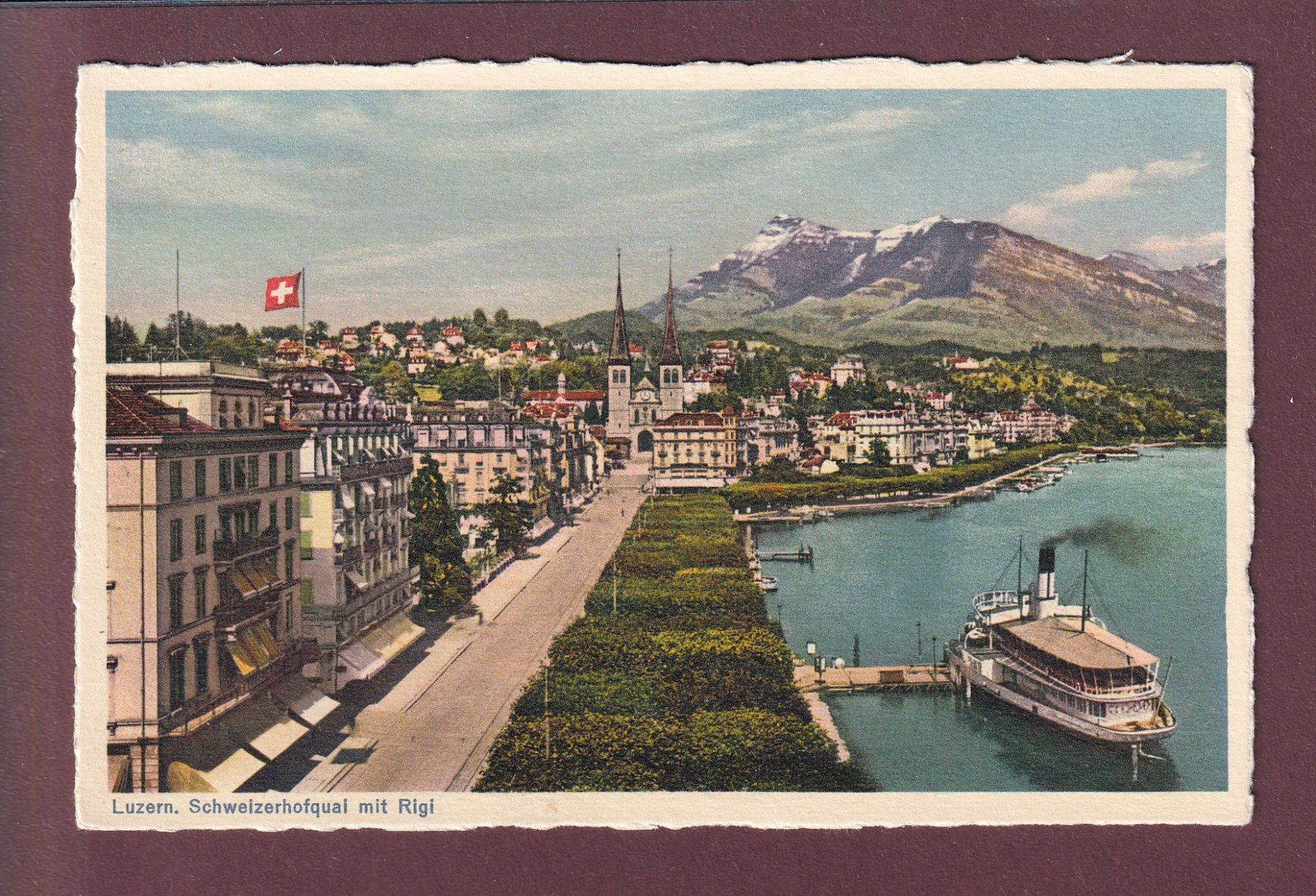 Cartoline postali: LUZERN - Schweizerhofquai - Schiff – Usato da Pully venduto da nicecards