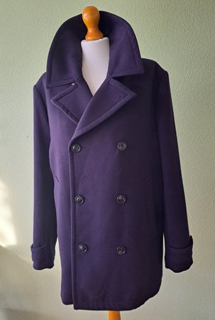 Dunkelblauer Herren Wintermantel von H&M, Grösse 52