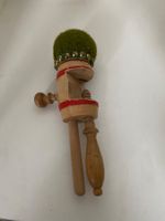 Antikes Nähkissen-Gestell mit Schraubzwinge, Holz, Top Zu...