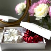 Seide Elegante Scrunchies - (2 Stück) - Handgemachte,  Neu!
