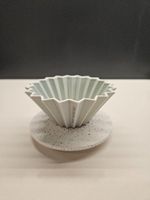 Origami Dripper (Small), matt green, ceramic