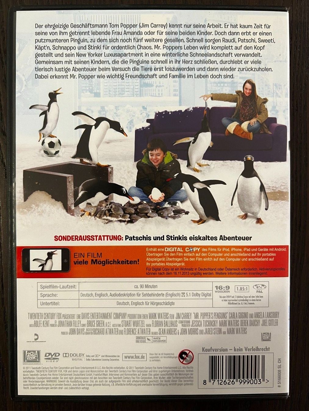 Tutti i DVDs: Mr. Poppers Pinguine – Usato da Zürich venduto da FilmFreunde 1