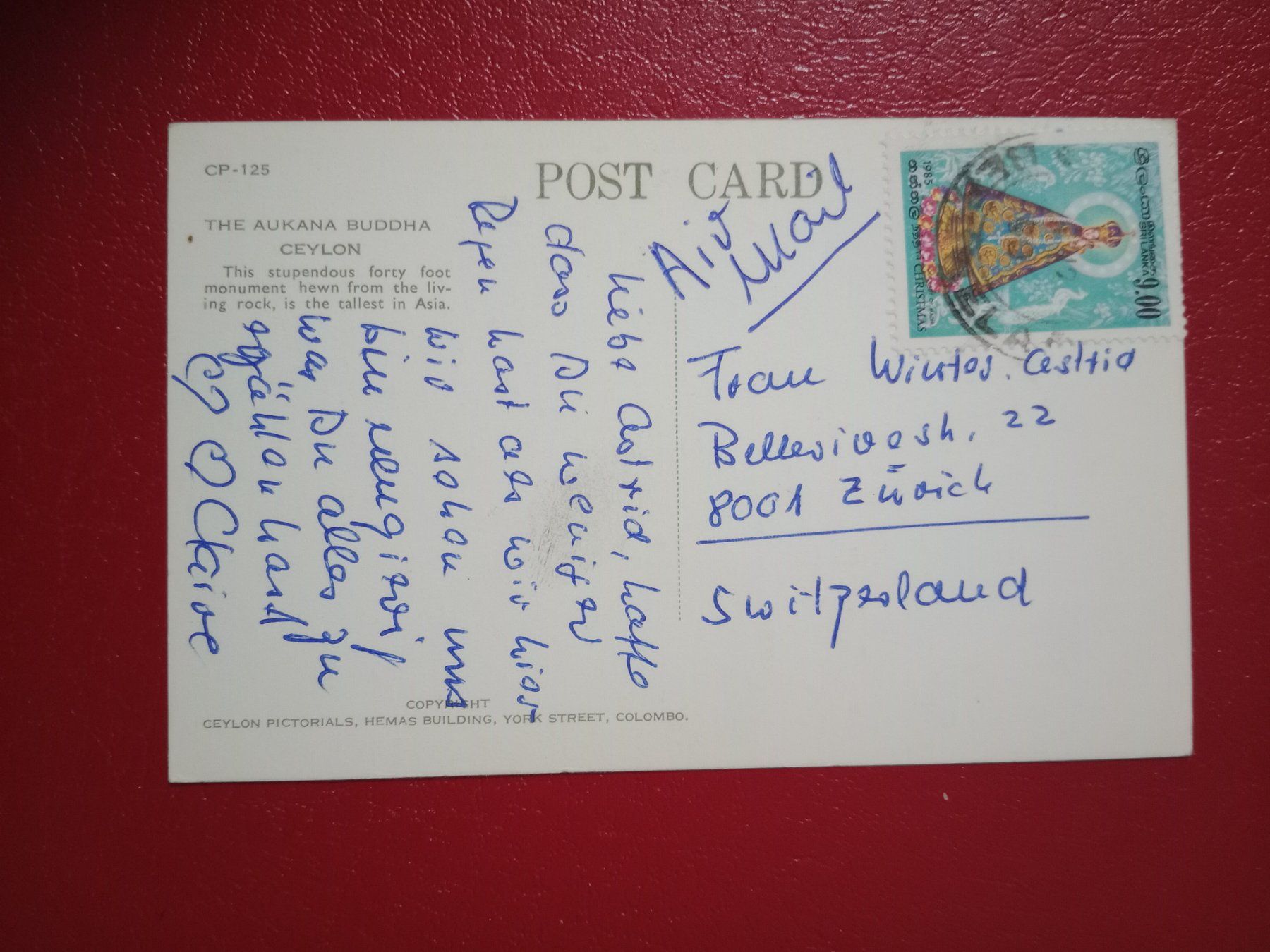 Cartoline postali: AK Ceylon Aukana Buddha – Usato da Küttigen venduto da Melisch1000 1