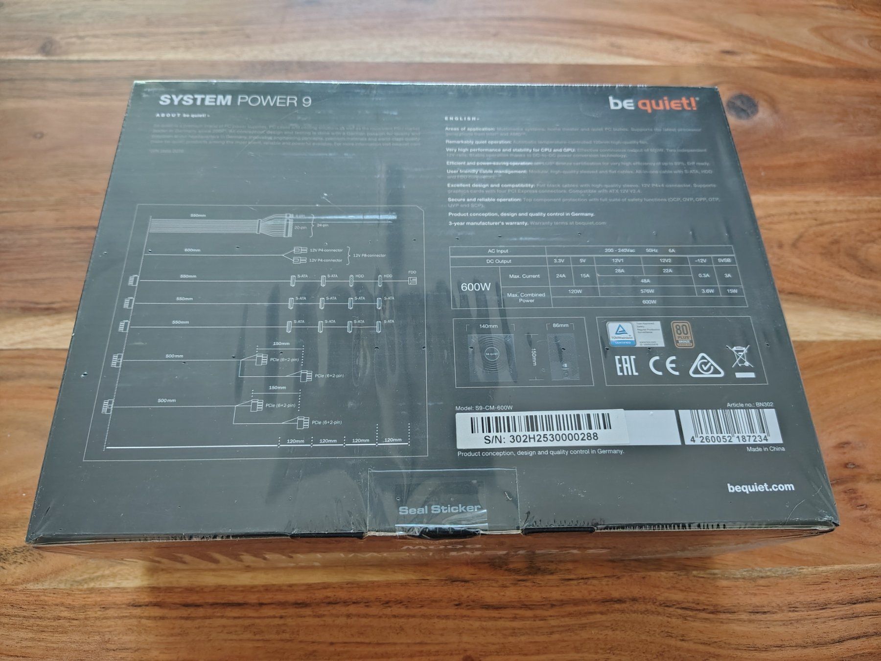beQuiet! Componenti elettronici: be quiet! System Power 9 600W - Neu! – Nuovo e nell'imballaggio originale da Egerkingen venduto da BISTEC 1