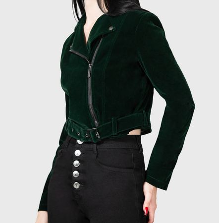 Grüne Biker Damenjacke KILLSTAR