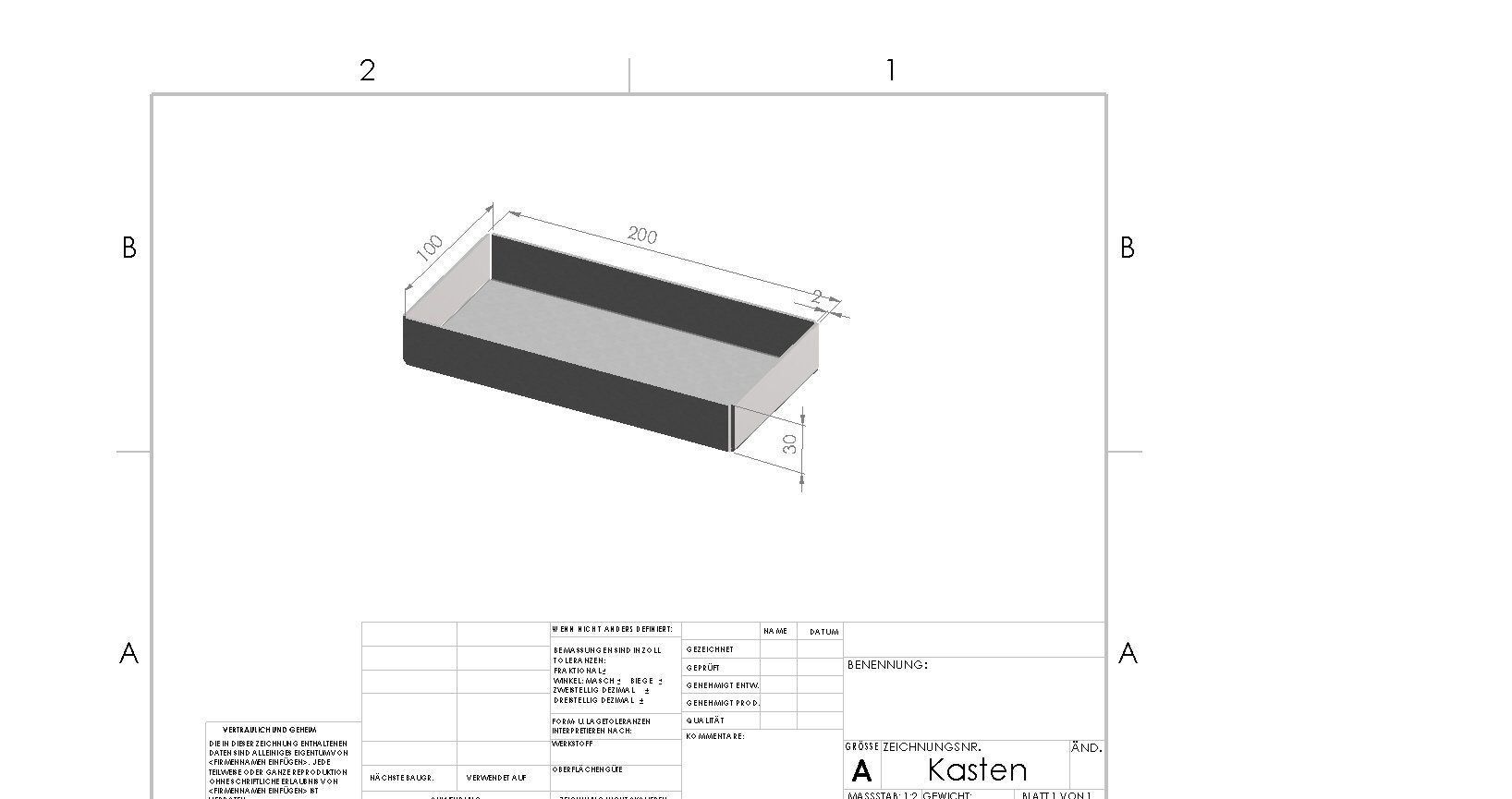 Ferramenta: Edelstahl Kasten Blech – Nuovo e nell'imballaggio originale da Luzern venduto da windundsichtschutz 1