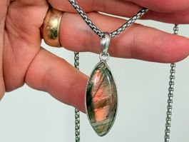 Pendentif Labradorite forme marquise