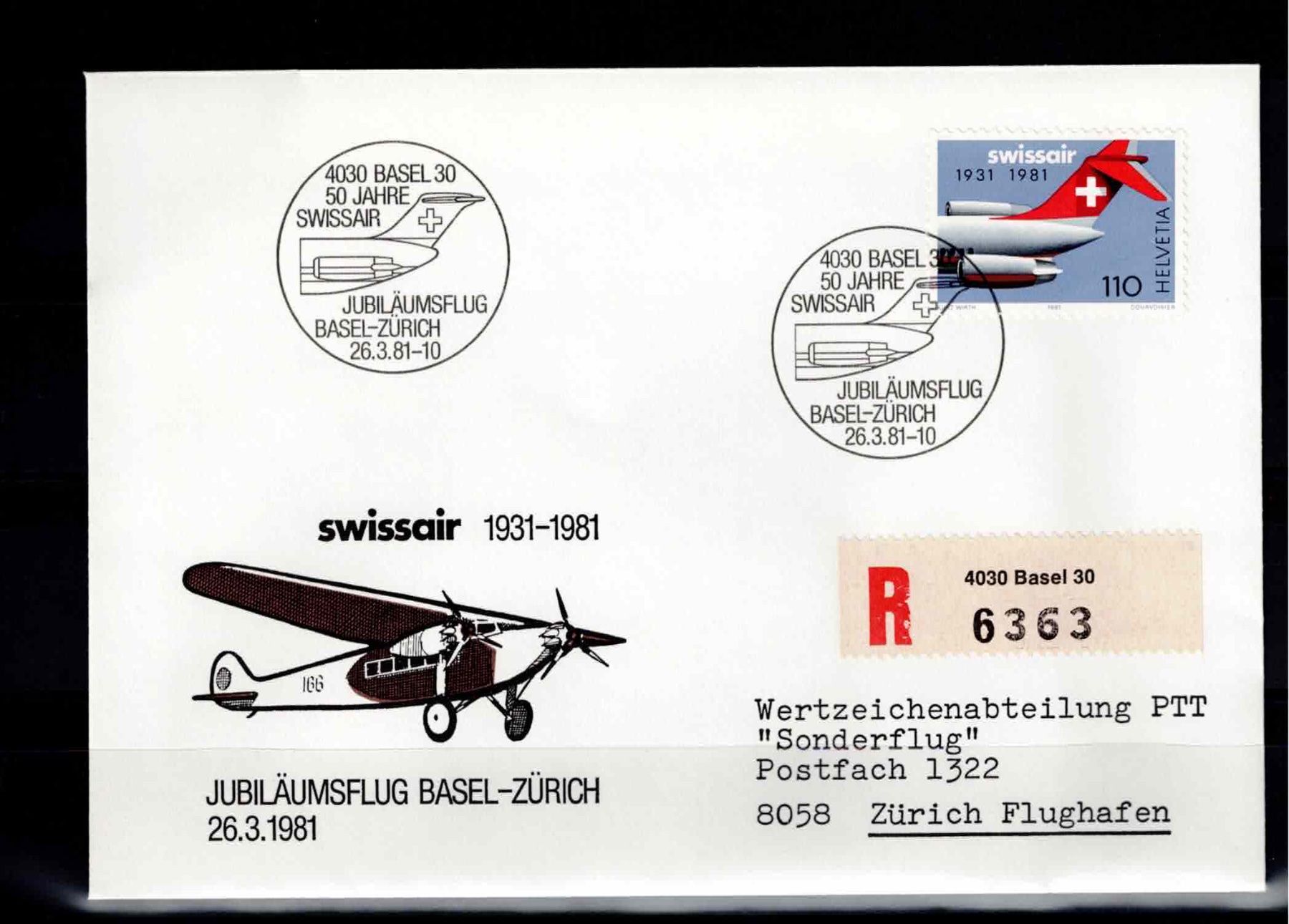 Tutti i francobolli: Swissair Einschreiben – Usato da Koblenz venduto da Markenhimmel