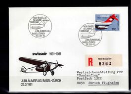 Swissair Einschreiben