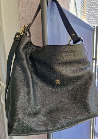 Sac cuir noir Rossi - Florence Italie