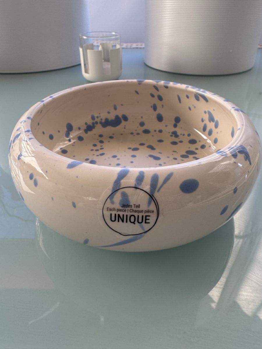 Ciotole: Schale mit blauen Farbtupfern, Neu! – Nuovo (secondo la descrizione) da zürich venduto da Bailey17