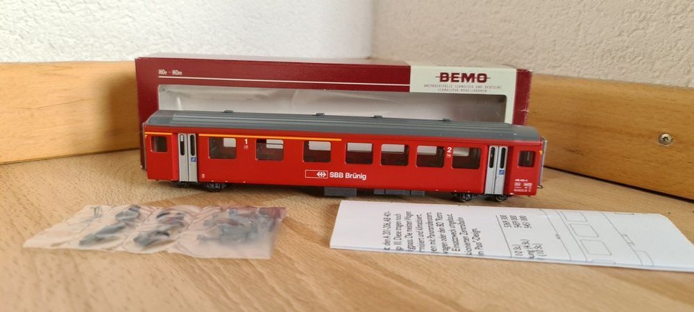 Bemo 3277 429 Voiture SBB CFF FFS AB 409 Mixte 1ère/2nde Classe, échelle HOm