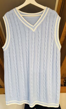 3 Gilet a trecce con scollo a V, taglia XXL, vari colori, 