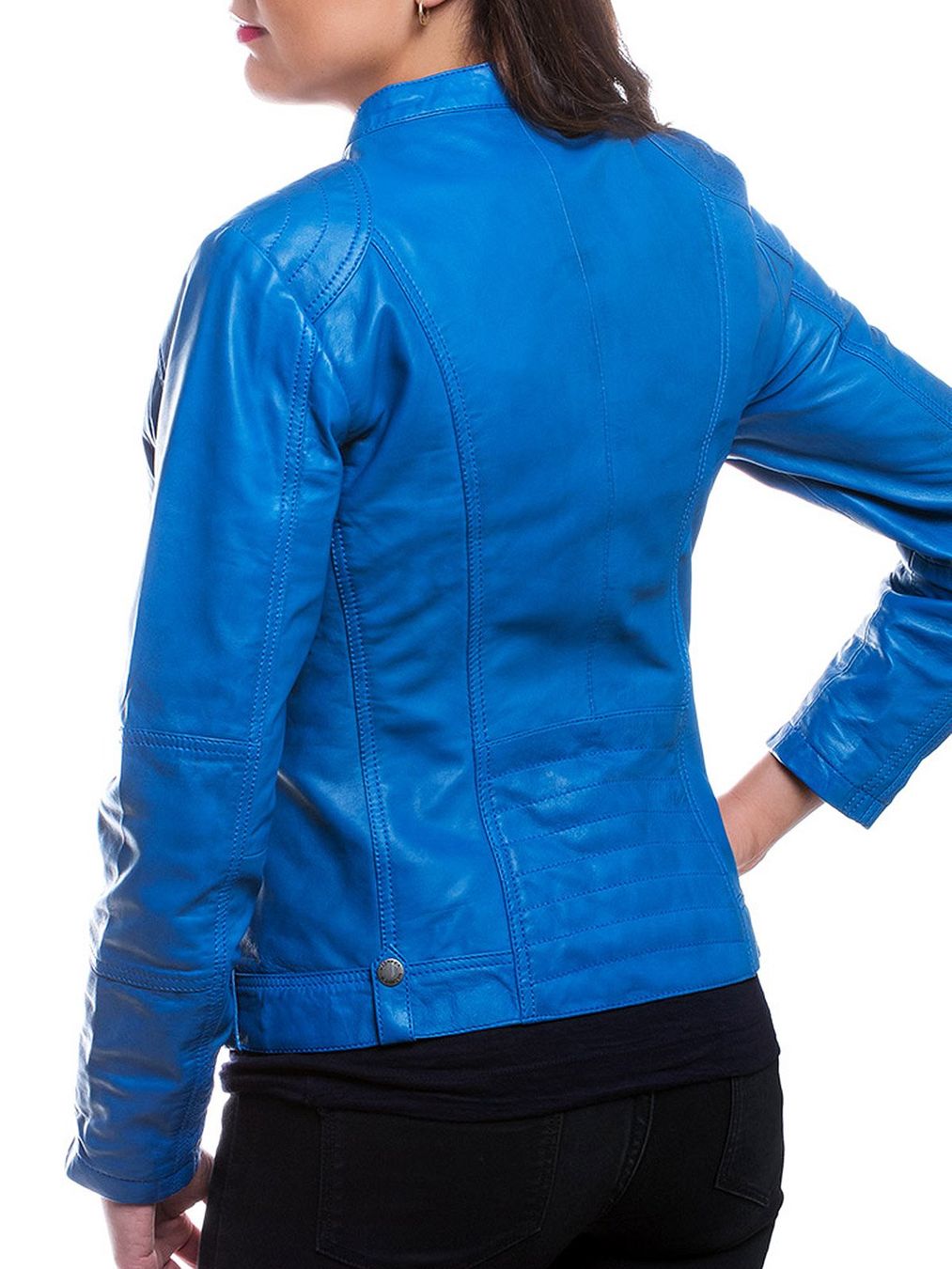 Giacche: Echte blaue Damen Lederjacke aus echtem Leder Gr. 38 NEU – Nuovo e nell'imballaggio originale da Teufen AR venduto da Leather-Fashion 2