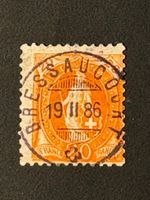 Stehende Helvetia 20 Rp. (66A) mit Vollstempel BRESSAUCOURT