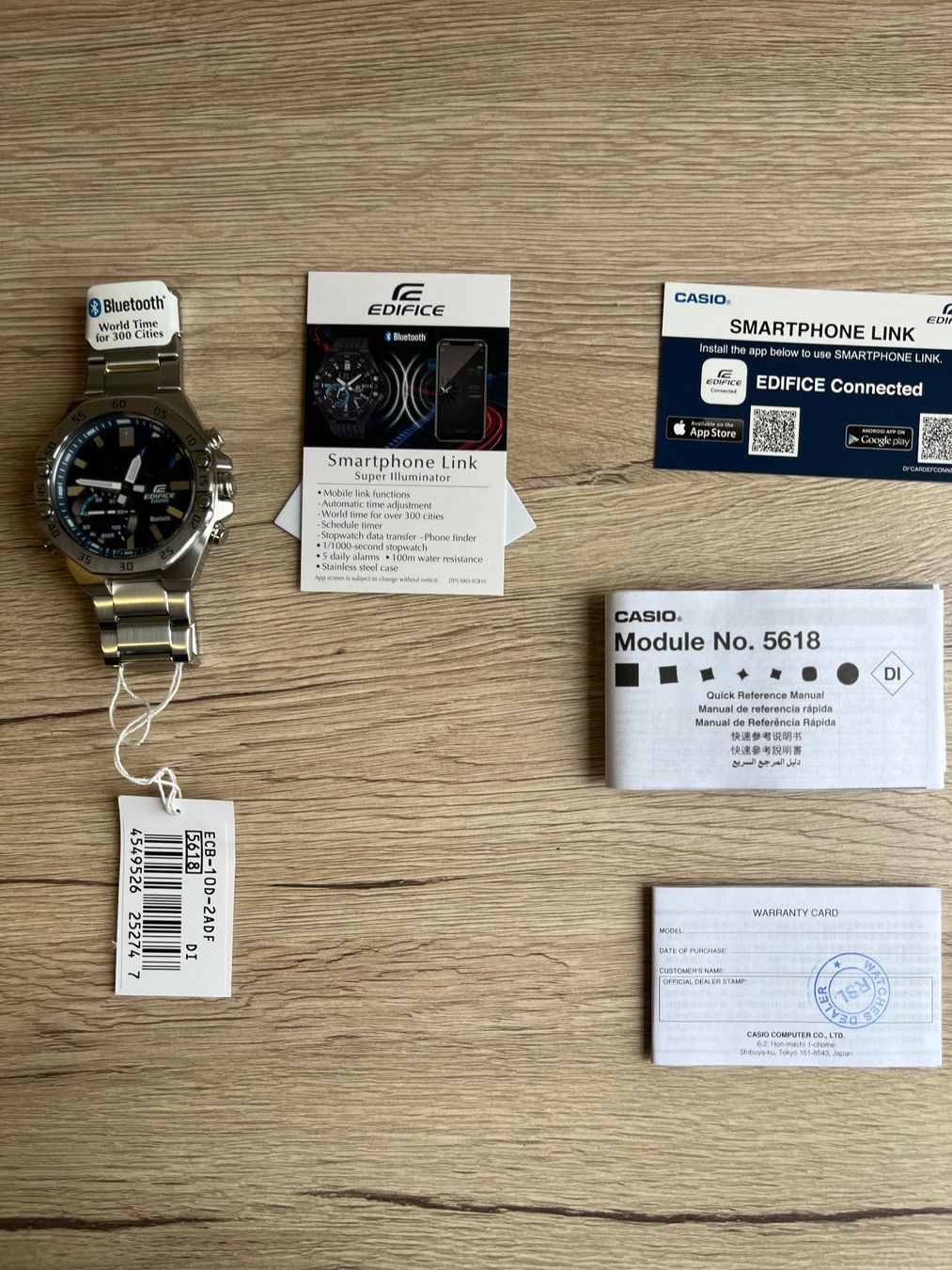 Edifice Uhren: Casio Edifice Uhr World Time Mobile Link ECB-10D-2A Neu – Neu und originalverpackt aus Dübendorf von gicu 5