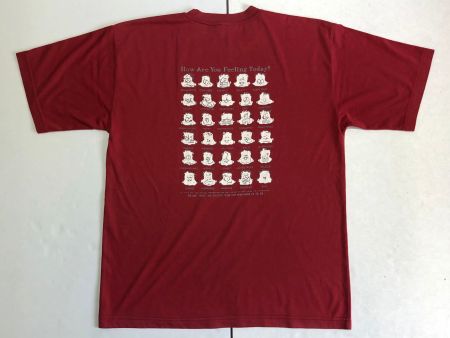 Vintage 90s T-Shirt verschiedene Stimmung doppelt print Gr.L