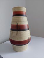 Retro-Keramikvase 60er Jahre, braun-beige-schwarz gestreift