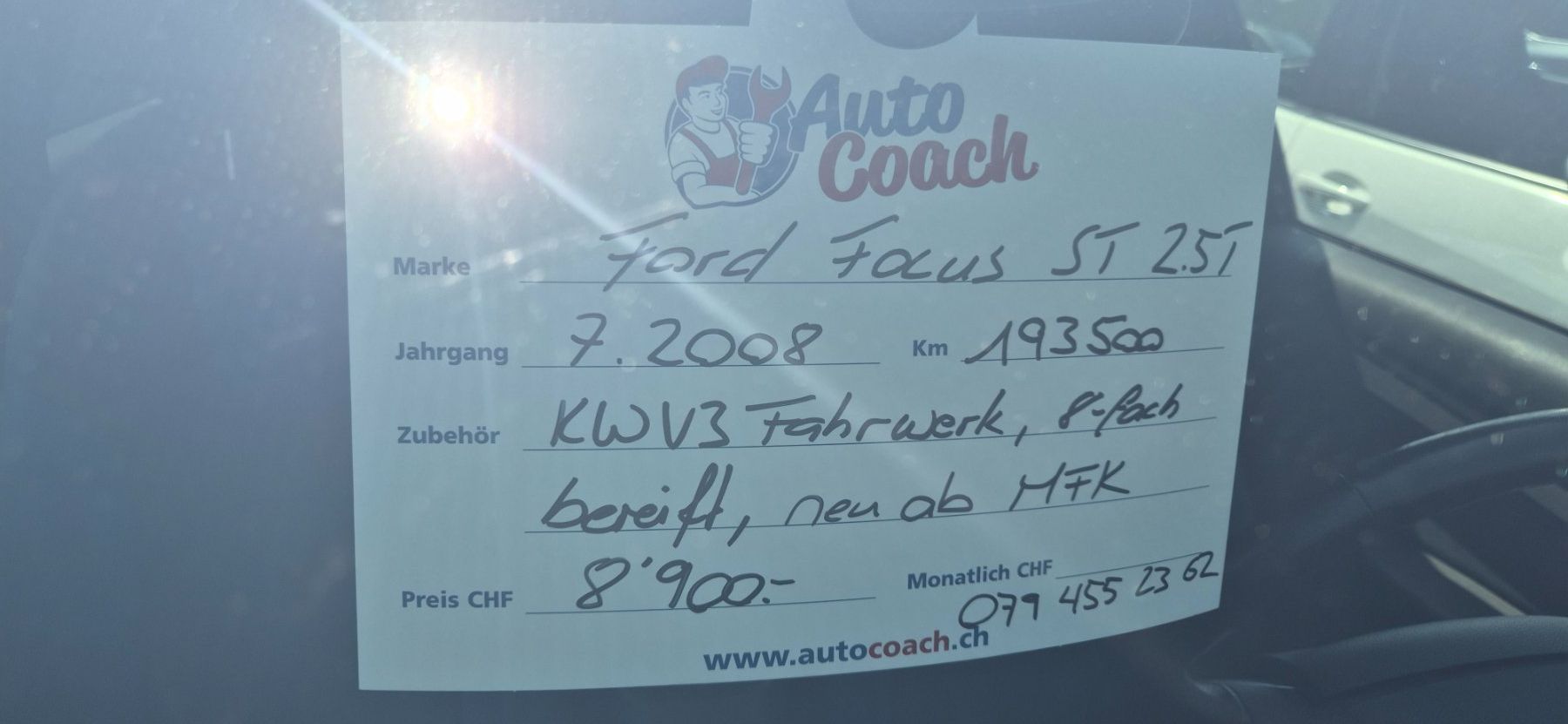 Ford Autos: Ford Focus ST 2.5 mit vielen Extras – D'occasion à Alterswil par CarrMaSchlossGmbH 7