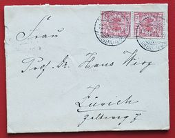 DEUTSCHES REICH REICHSPOST CÖLN RHEIN KÖLN ZÜRICH 1894