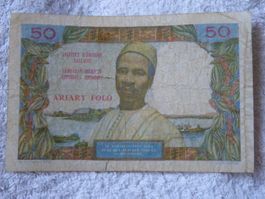 50 Ariary Folo Malagasy Banknote guter Zustand