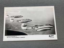 Ansichtskarte Flugzeug Gloster Meteor T.7 gute Zustand