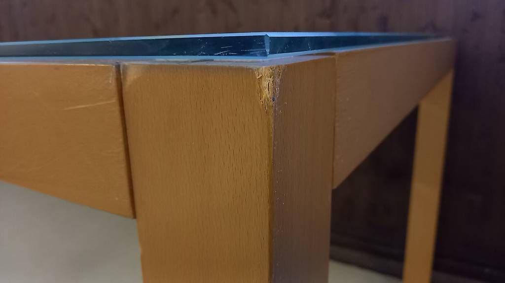 Tables: Holztisch mit Glasplatte – D'occasion à Triengen par den_nyj8 4
