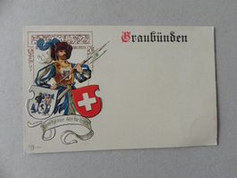 Karte Graubünden GR Wappen Helebarde