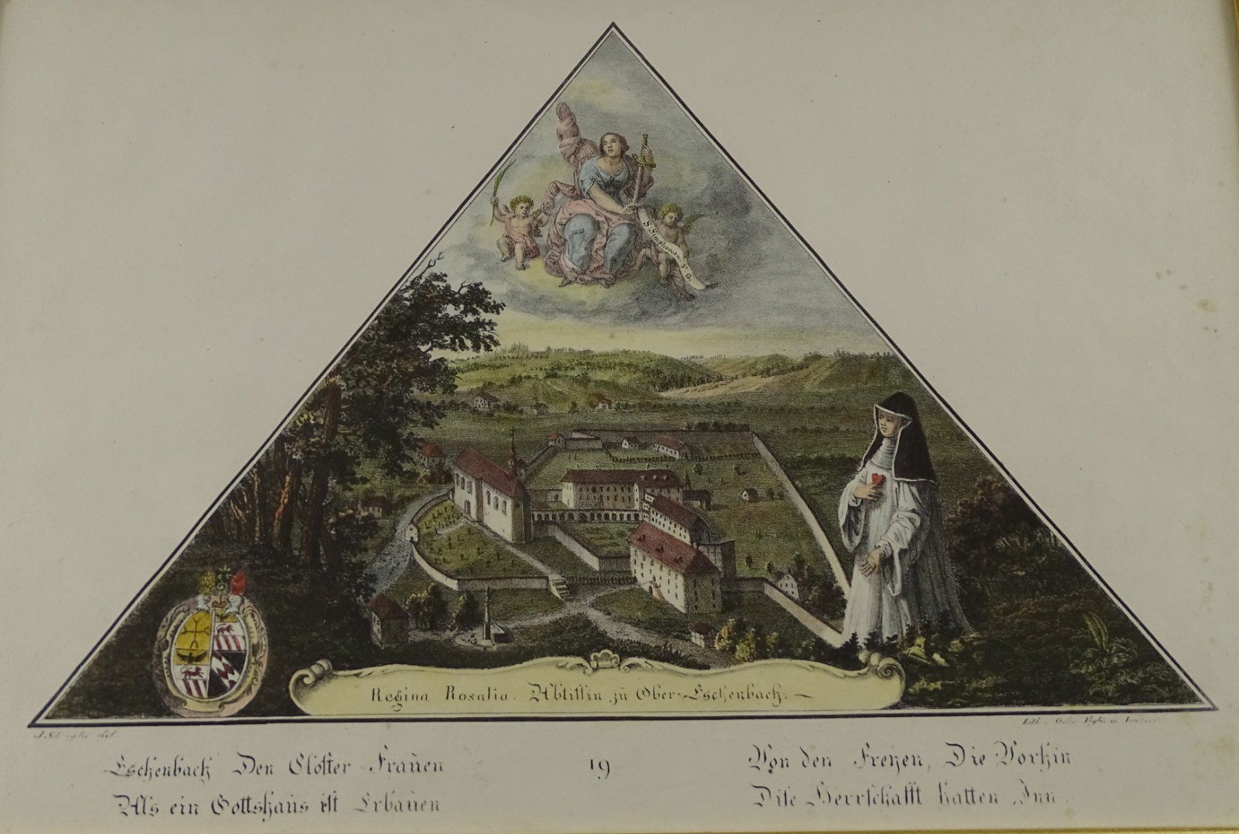 Incisioni: OBER-ESCHENBACH, LITHOGRAPHIE UM 1828 – Usato da Grüningen venduto da Kartensammler 1