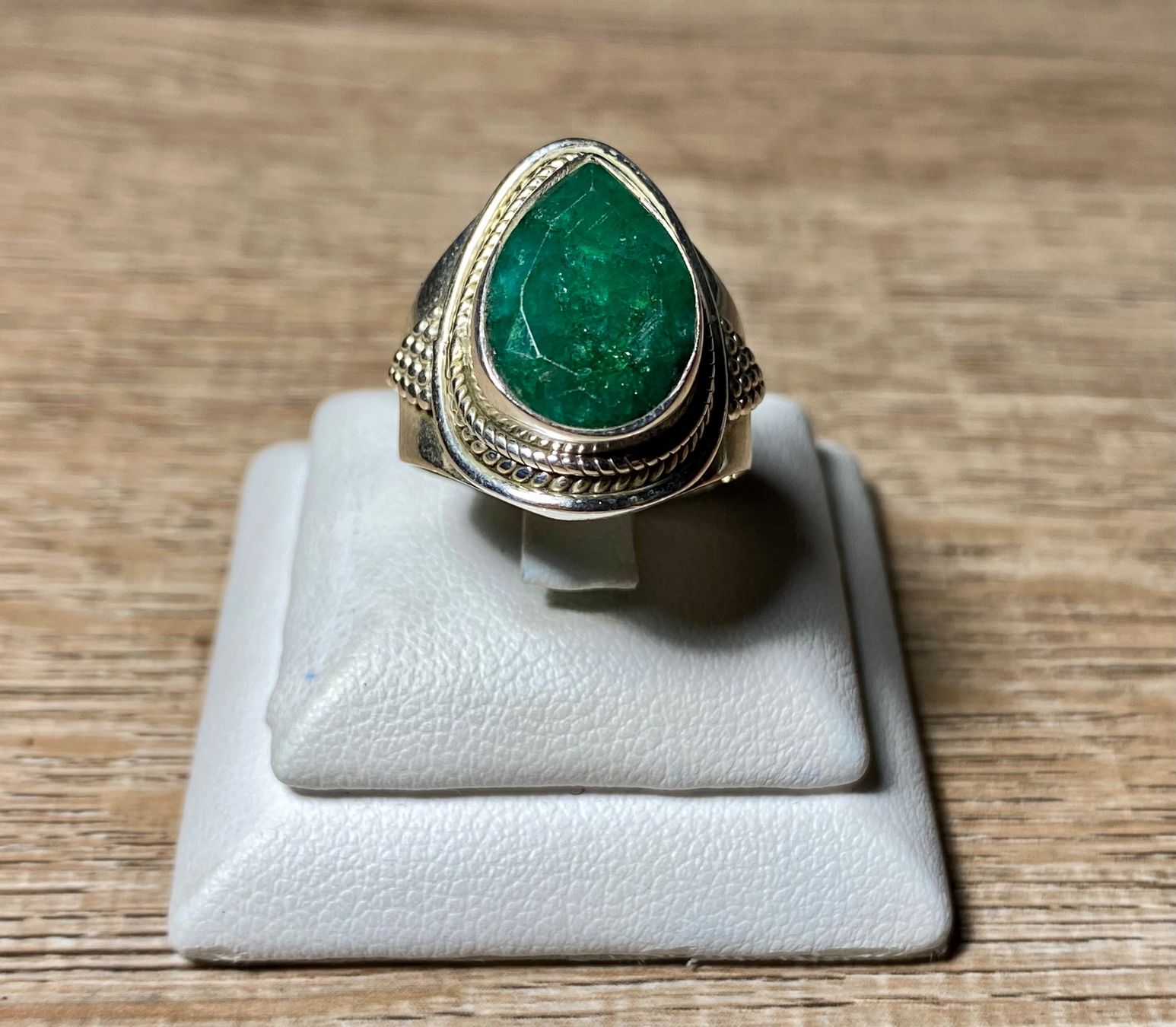Anelli: Orientalischer Silber 925 Ring mit natürlichem Smaragd – Nuovo e nell'imballaggio originale da Laax venduto da Kiki_Kingdom3 3