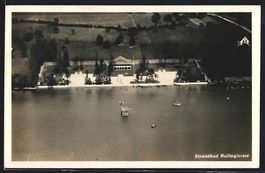 Hallwil, Hallwylersee, Fliegeraufnahme v