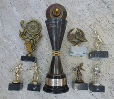 Sammlung von 8 alten Tropähen und Pokale