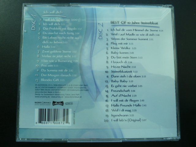CD: Steirerbluat - Ich will dich  (2 CD's, vergriffen) – Usato da Au ZH venduto da sikoku 2
