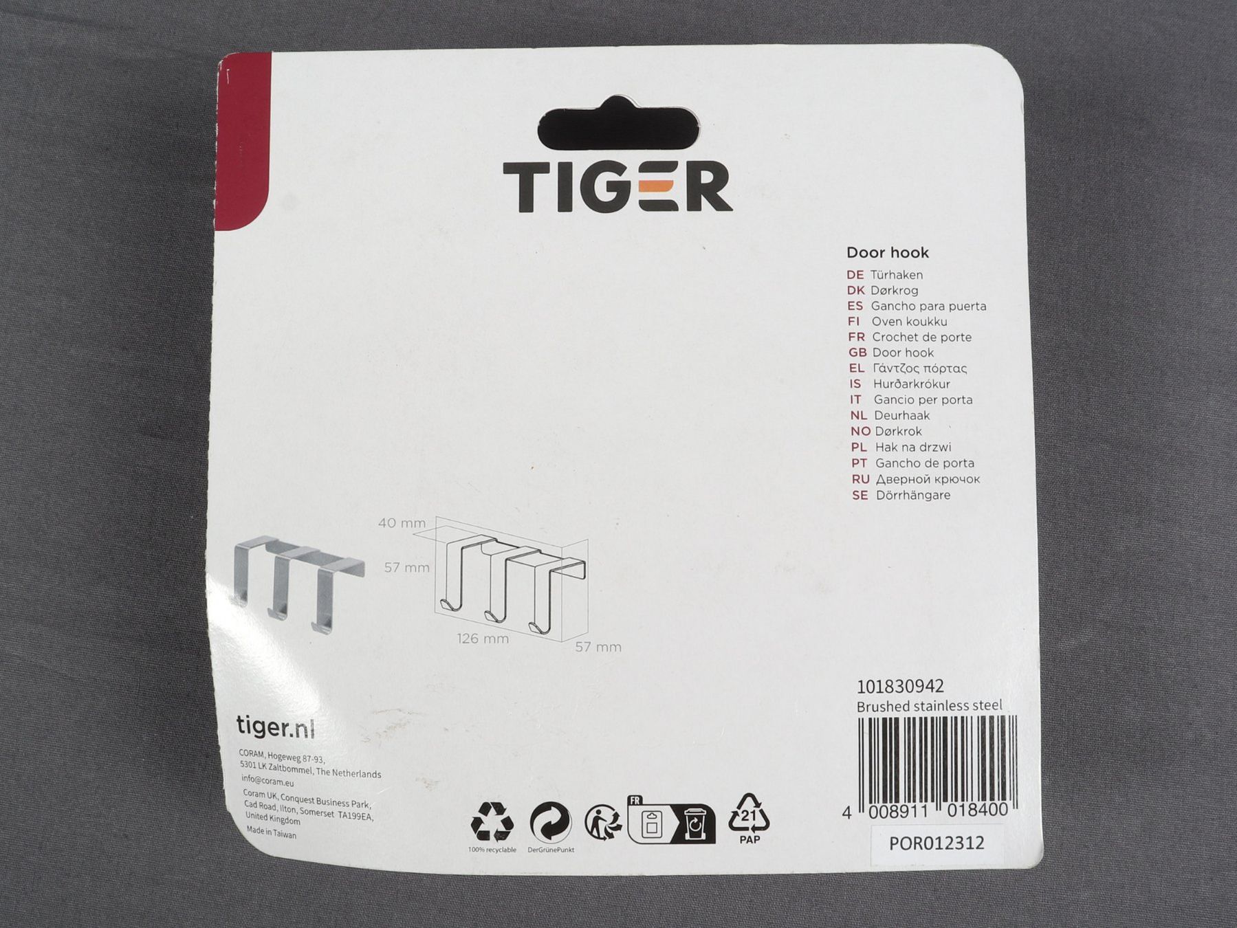 Guardaroba: TIGER Door hook Tür Hänger – Nuovo (secondo la descrizione) da Steinen venduto da Restwert_Steinen 7