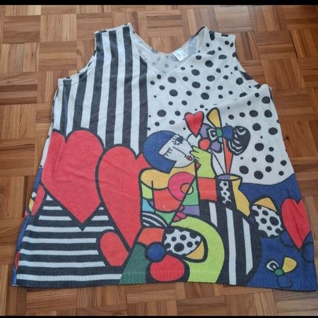 Top neuf à motif abstrait Neuf/Top mit abstraktem Muster Neu