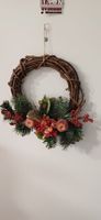 Couronne de l'Avent Unique - Décoration de Noël Rustique