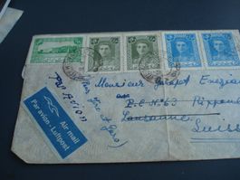 Flugbrief Persien - Schweiz um 1950