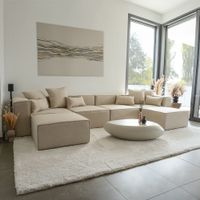 20411 Modulares Sofa VANES XXL - beige Couch Wohnlandschaft