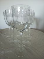 Set von 6 Weingläsern mit Gravur gebraucht