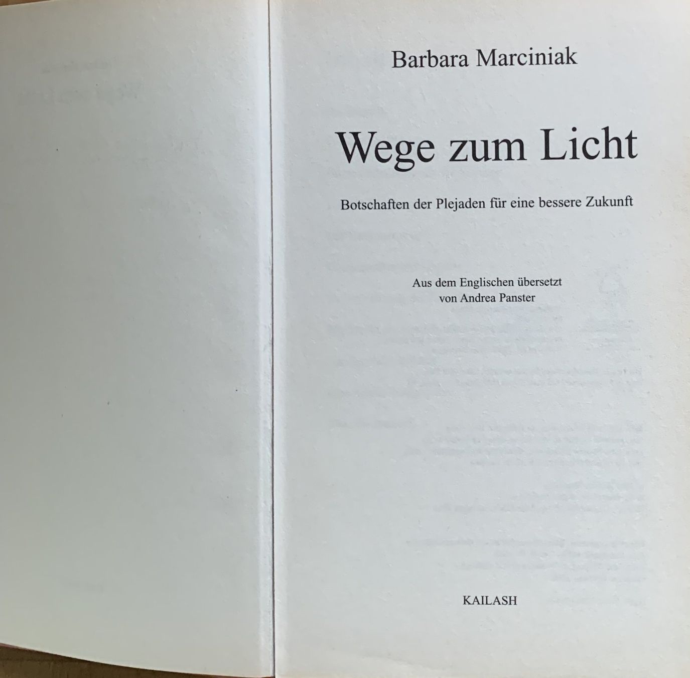 Libri: Buch BARBARA MARCINIAK - WEGE ZUM LICHT – Usato da Birsfelden venduto da Emporio82 2