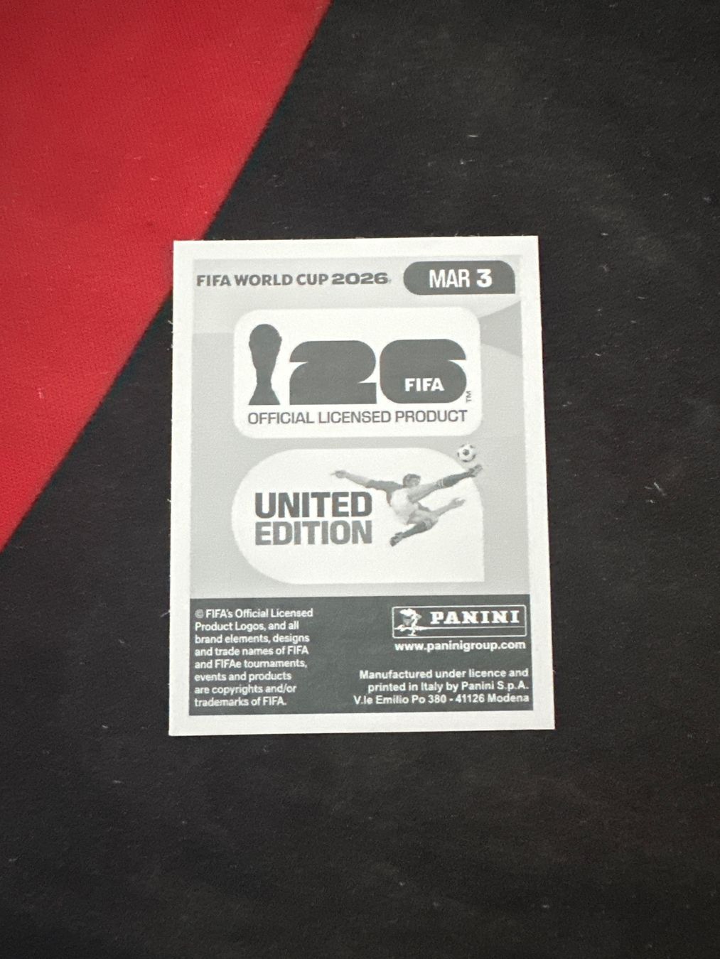 Panini Sammelbilder & Trading cards: Panini FIFA WM 2026 Sticker - MAR 3 – Gebraucht aus Sulz AG von DealWerk 1