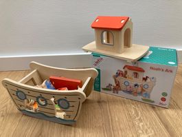 Arche Noah aus Holz mit Tieren - Holzspielzeug