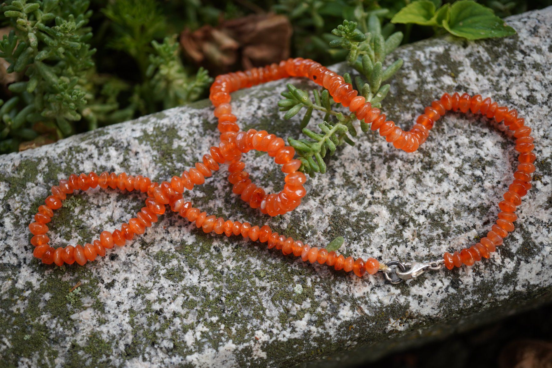 Catenine: Feuer Karneol  Kette   mit Silberverschluss  TOPSTONE – Nuovo e nell'imballaggio originale da Eschenbach SG venduto da topstone 2