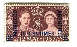 König Georg VI. & Queen Mum. Britische Postämter in Marokko